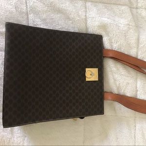 Vintage Brown Macadam Céline Shoulder Bag